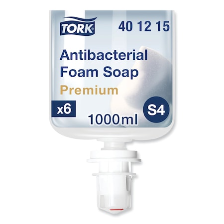 Tork Tork Antibacterial Foam Soap S4, Helps Kill Common Bacteria, 6 x 1L, 401215, PK6 401215